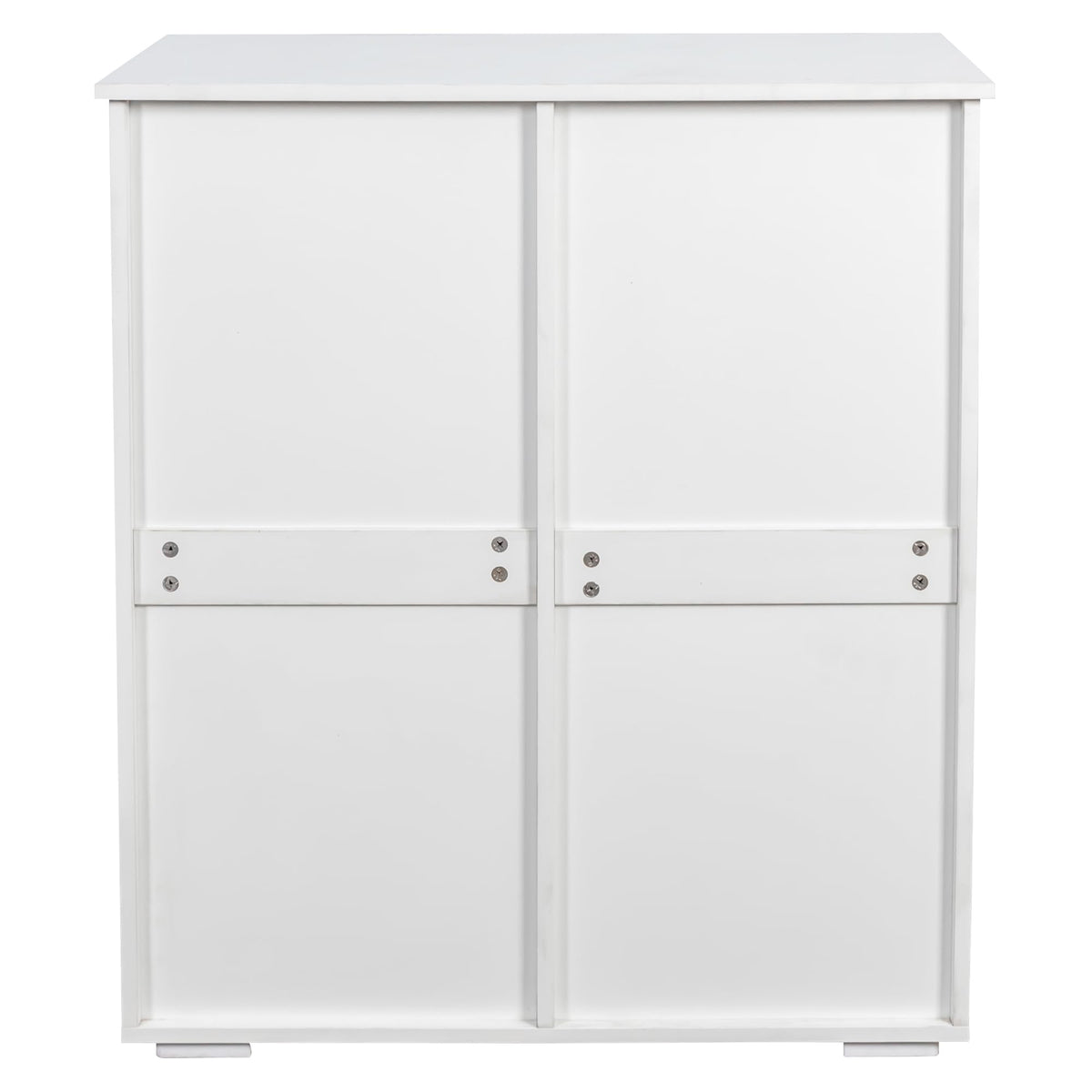 White Tilt Out Trash Cabinet with 2 Drawers Y18869
