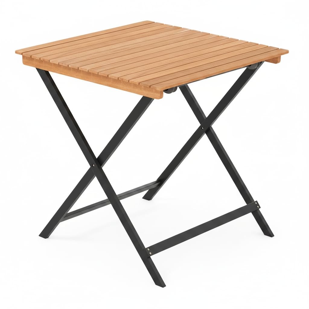 28-Inch Acacia Wood Square Foldable Patio Dining Table I866910