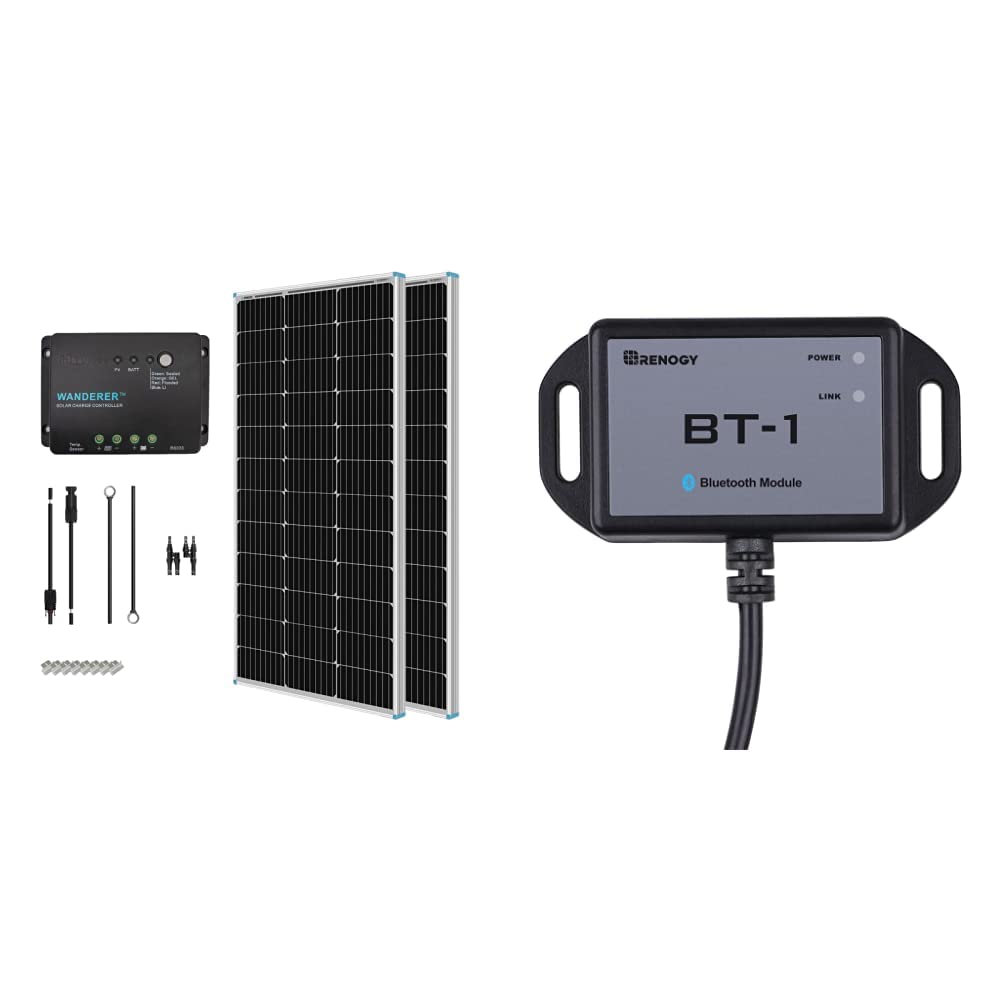 200 Watt 12 Volt Monocrystalline Solar Panel Starter Kit Y983458