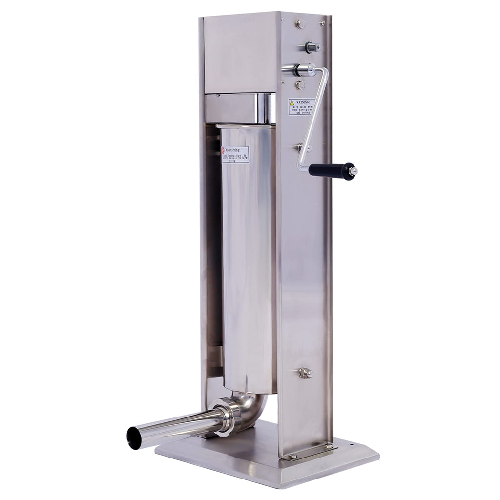 Stainless Steel 15LB Sausage Stuffer with 4 Stuffing Tubes Q936