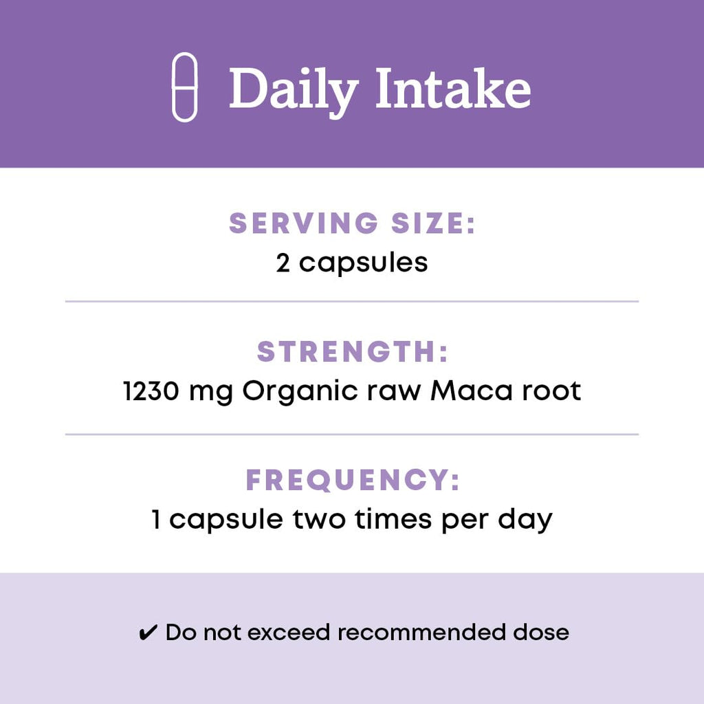 Organic Maca Root Herbal Supplement, 90 Count C562
