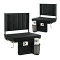 3.5 Inch Thick Black Folding Stadium Chair with Backrest, 2 PCS T580435