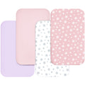 Pink 4 Pack Bassinet Sheets O6749