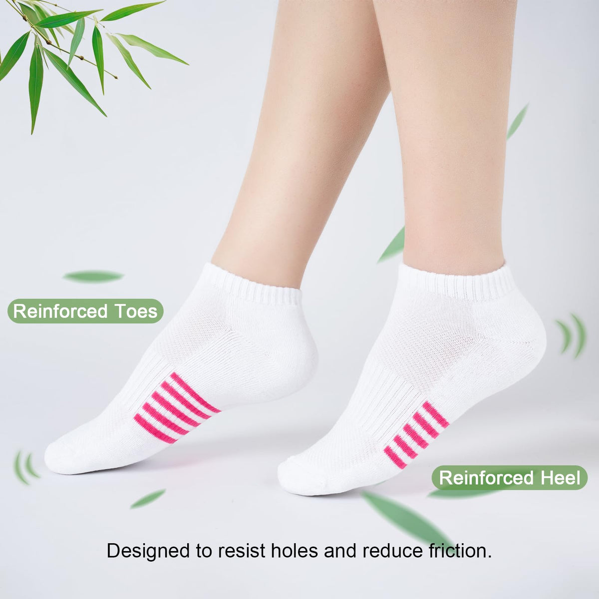 6 Pairs Bamboo Viscose Low Cut Ankle Socks X199