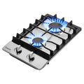12 Inch 2 Burners Stainless Steel Gas Cooktop F123