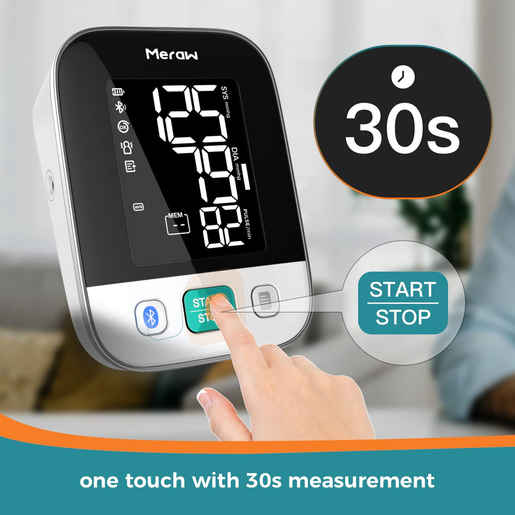 White Automatic Blood Pressure Monitor with Bluetooth I743