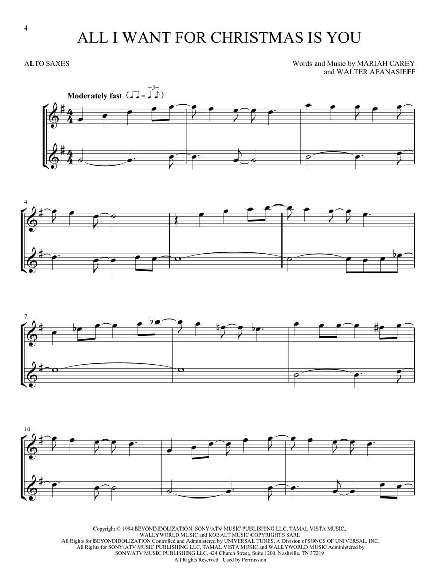 Christmas Alto Saxophone Duets Q481428