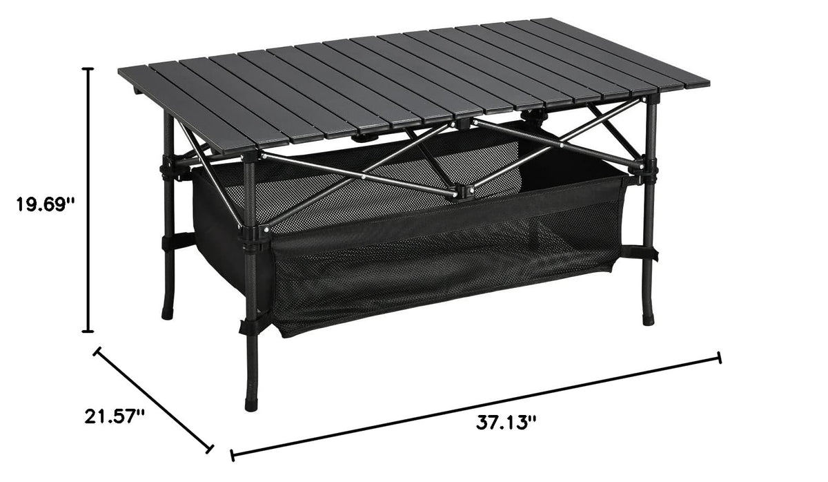 Lightweight Aluminum Folding Camping Table with Carrying Bag X80459