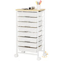 Rolling Storage Drawer Cart 8 Drawer Lockable Wheels X4337