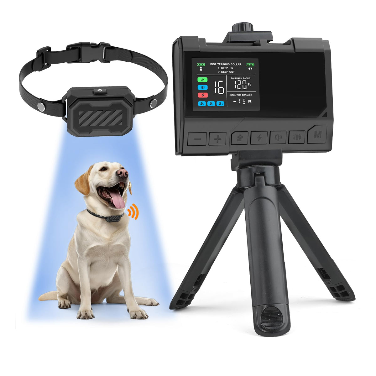 Wireless Dog Fence with Waterproof Collar, Up to 1 Acre U3021