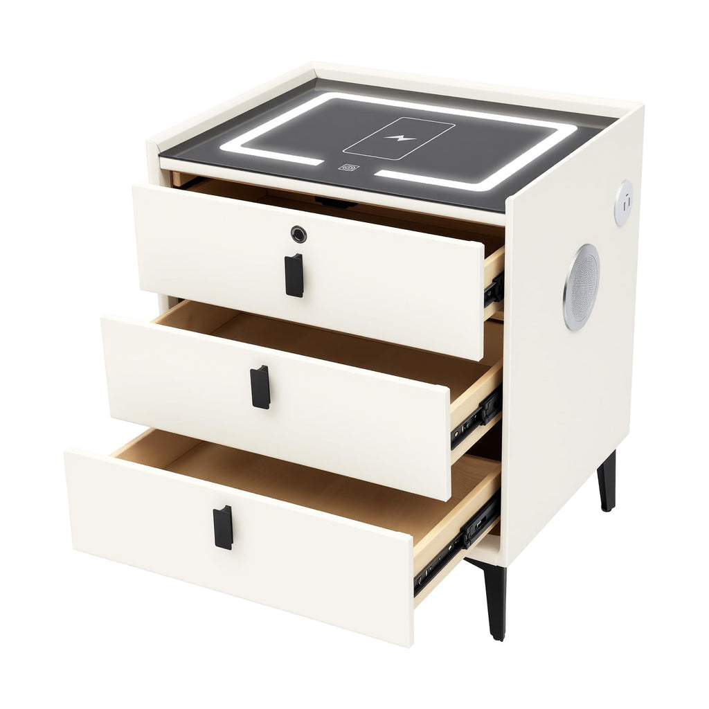 3 Drawer Smart Nightstand with Bluetooth Speaker USB Charging M133863