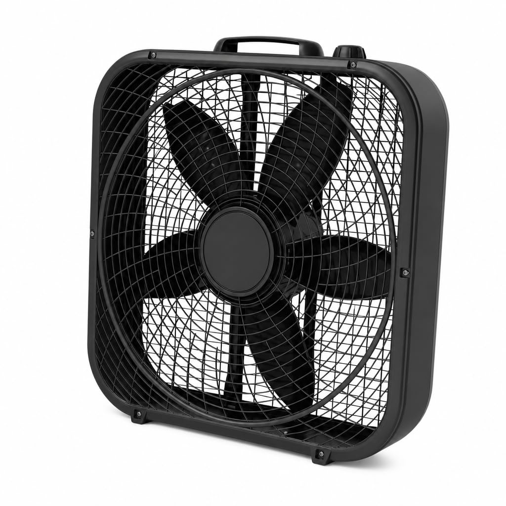 20" Classic Box Fan, 3 Speeds, Black V7977