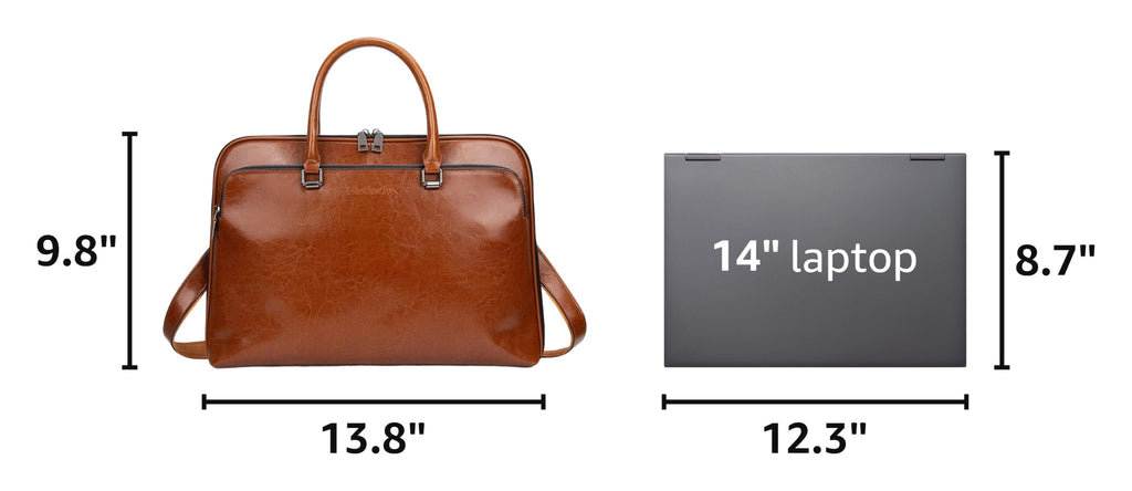 Genuine Leather Laptop Messenger Bag 13.3 15.6 inch D46403