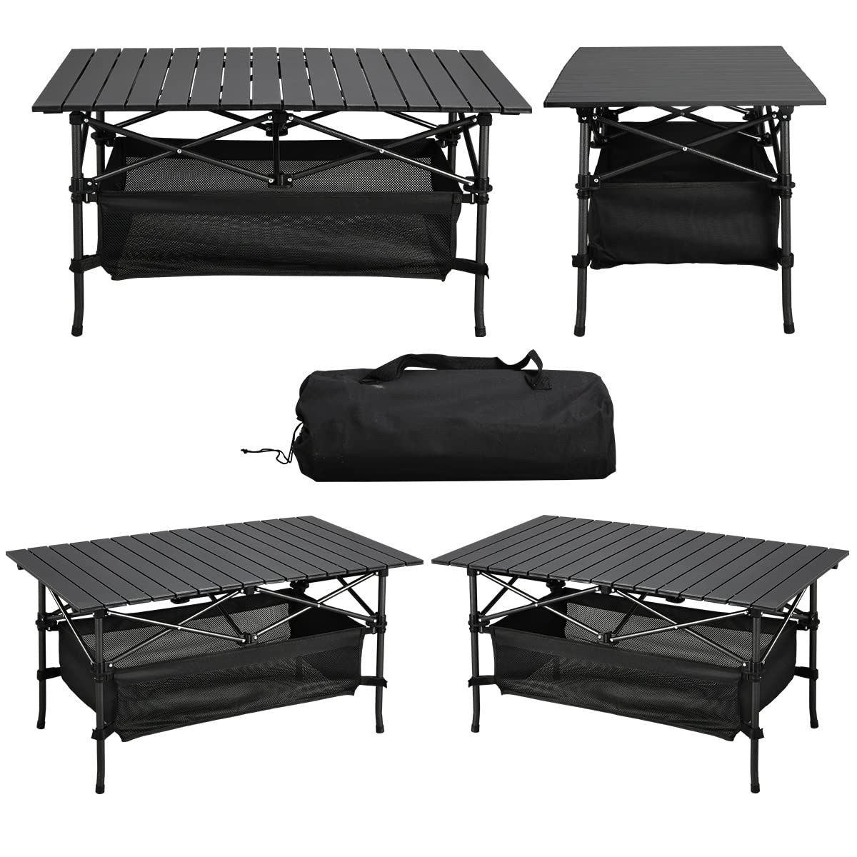 Lightweight Aluminum Folding Camping Table with Carrying Bag X80459