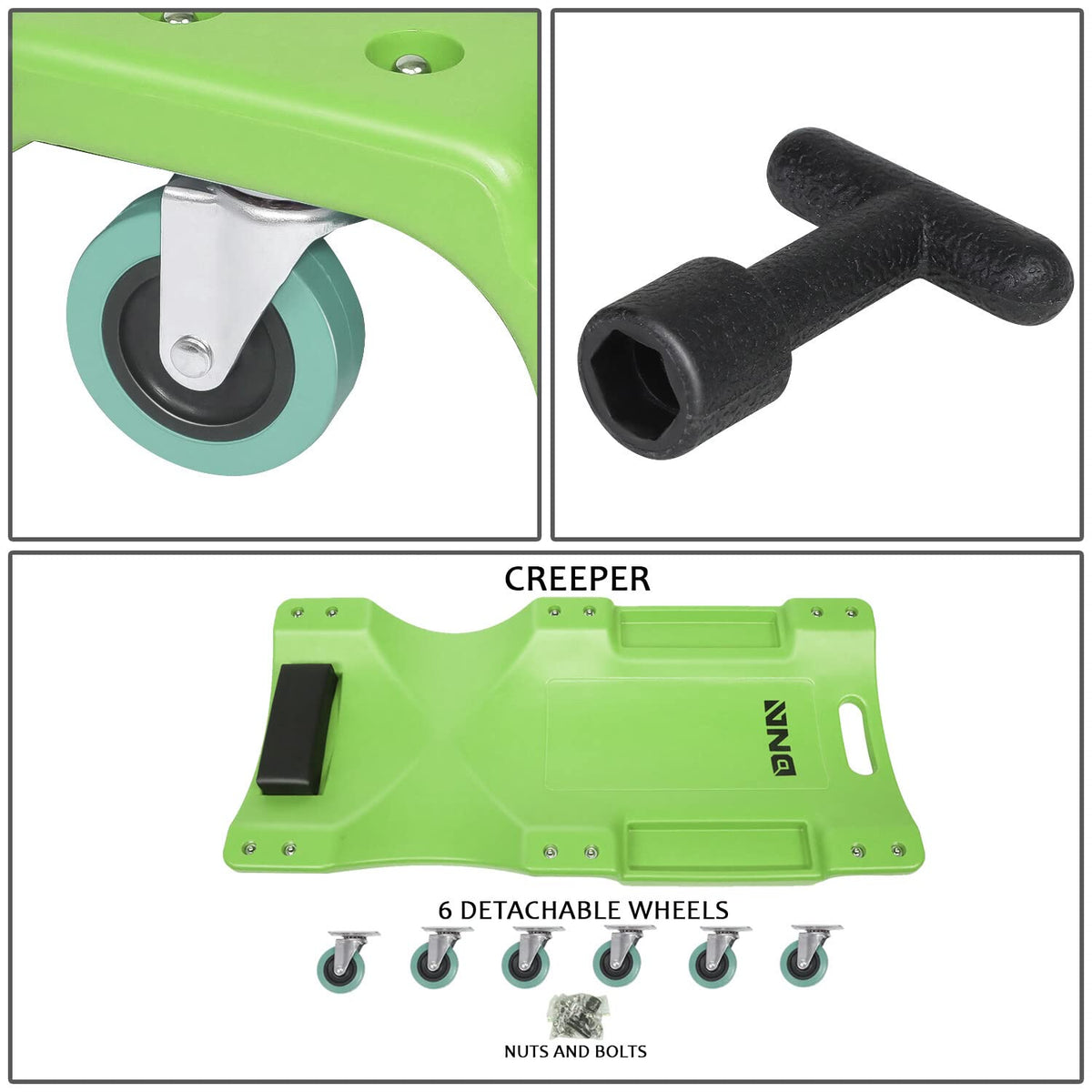 40 Inch Rolling Garage Creeper with Padded Headrest H527