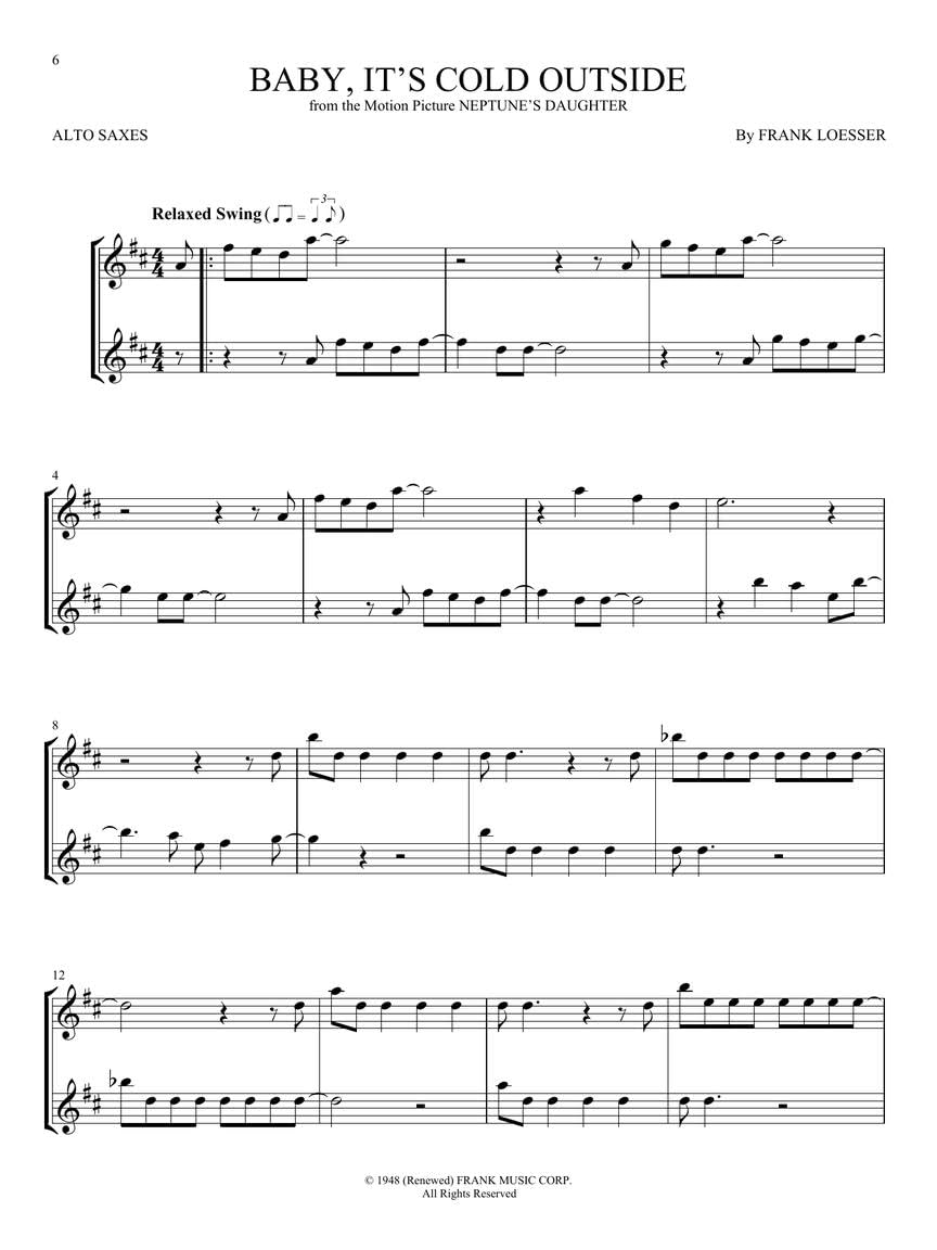 Christmas Alto Saxophone Duets Q481428