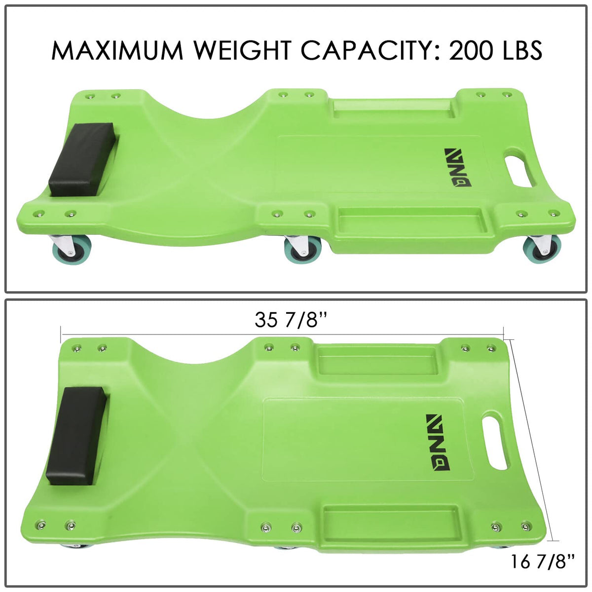 40 Inch Rolling Garage Creeper with Padded Headrest H527