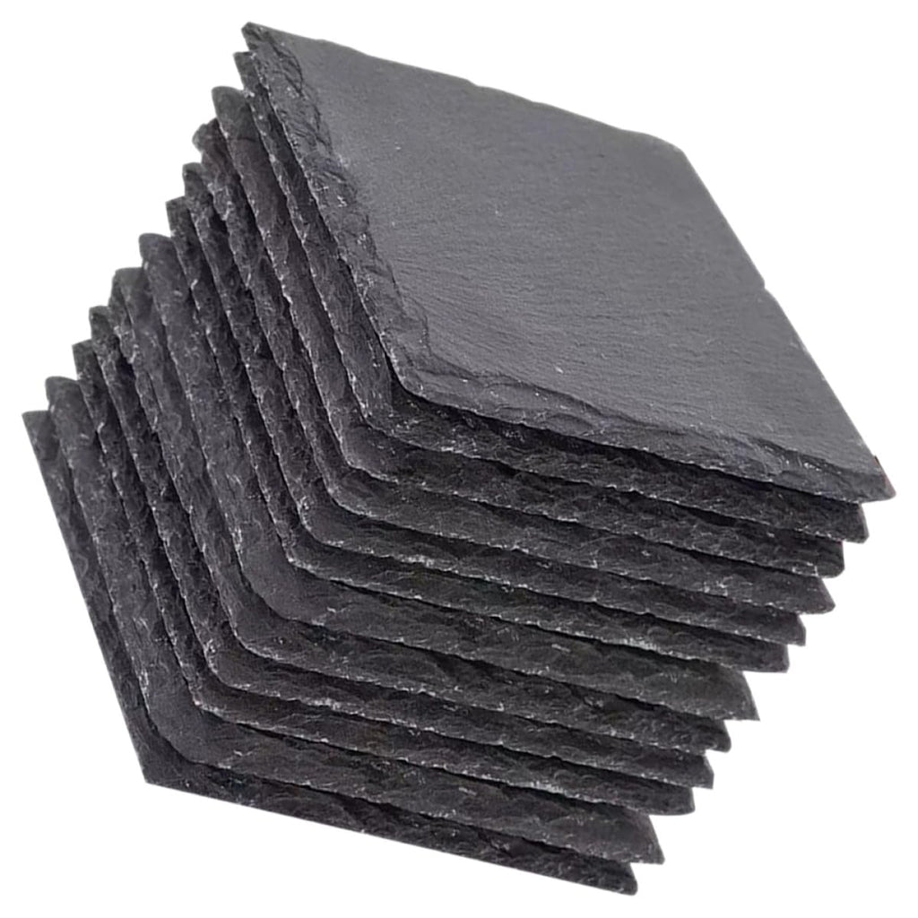 Natural Stone Drink Coasters 12 Pcs Square Q53271