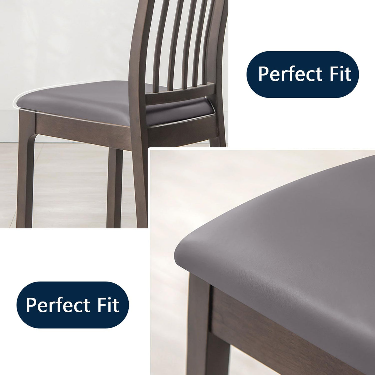Waterproof PU Leather Chair Seat Covers Set of 6 B977924