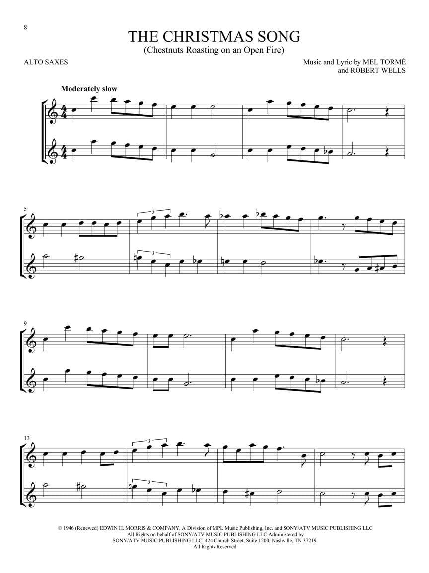 Christmas Alto Saxophone Duets Q481428