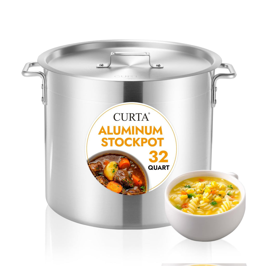 32 Quart Aluminum Stock Pot with Lid Y511663