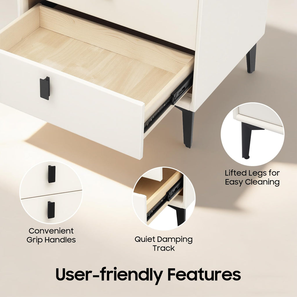 3 Drawer Smart Nightstand with Bluetooth Speaker USB Charging M133863