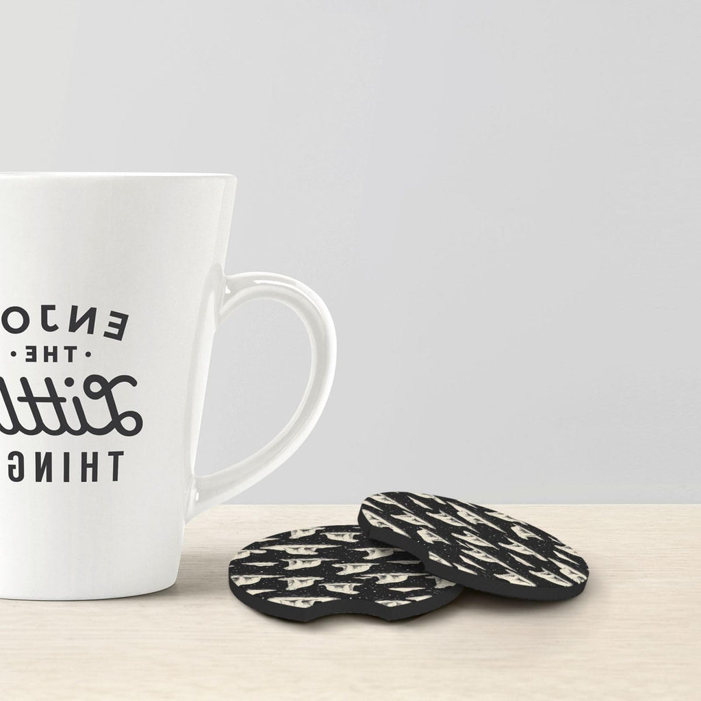 White Bear Print Car Cup Coasters Set of 2 Z235266