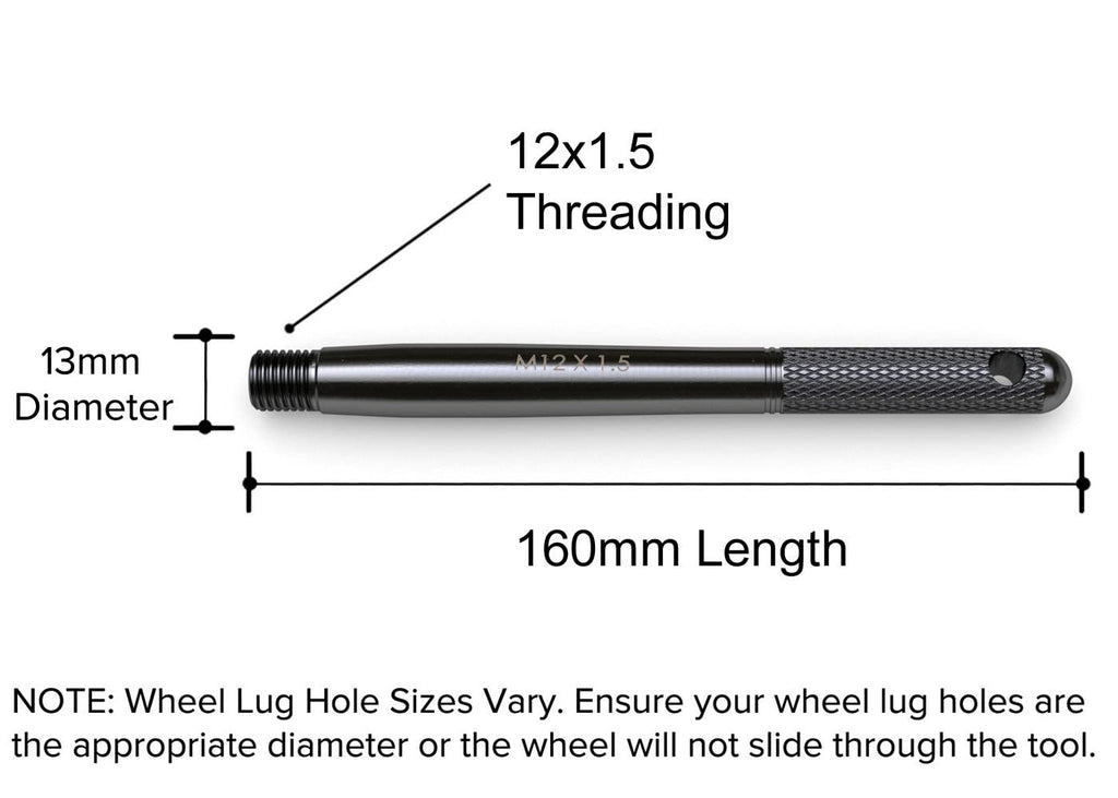 Wheel Hanger M12x1.5 160mm Black Pack of 2 Y402