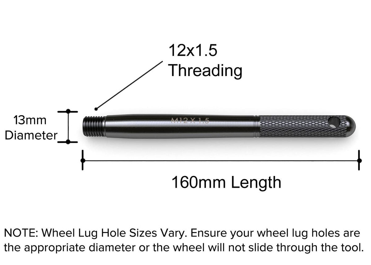 Wheel Hanger M12x1.5 160mm Black Pack of 2 Y402
