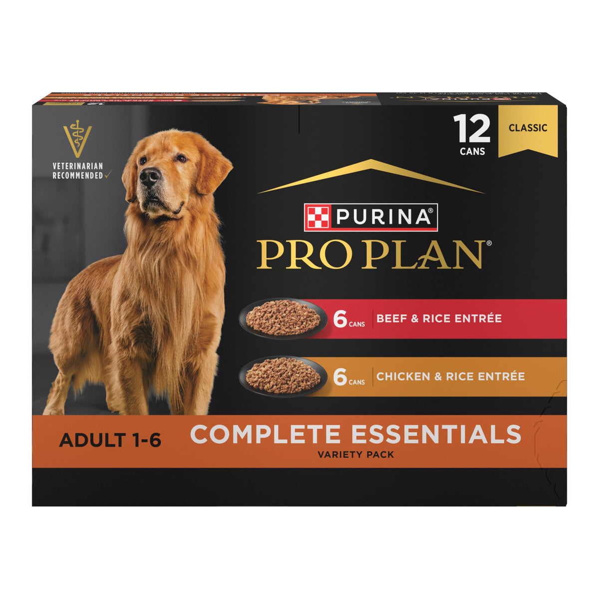 Wet Dog Food Variety Pack Chicken & Beef 12 13 oz Cans V36559
