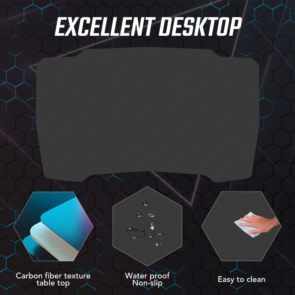 47 Inch Gaming Desk with Headphone Hook J913412