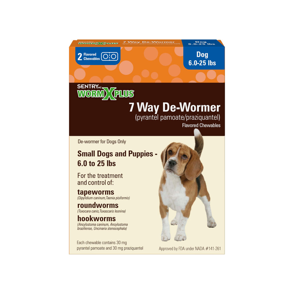 7 Way De-Wormer Chewables for Dogs, 2 Count W8951