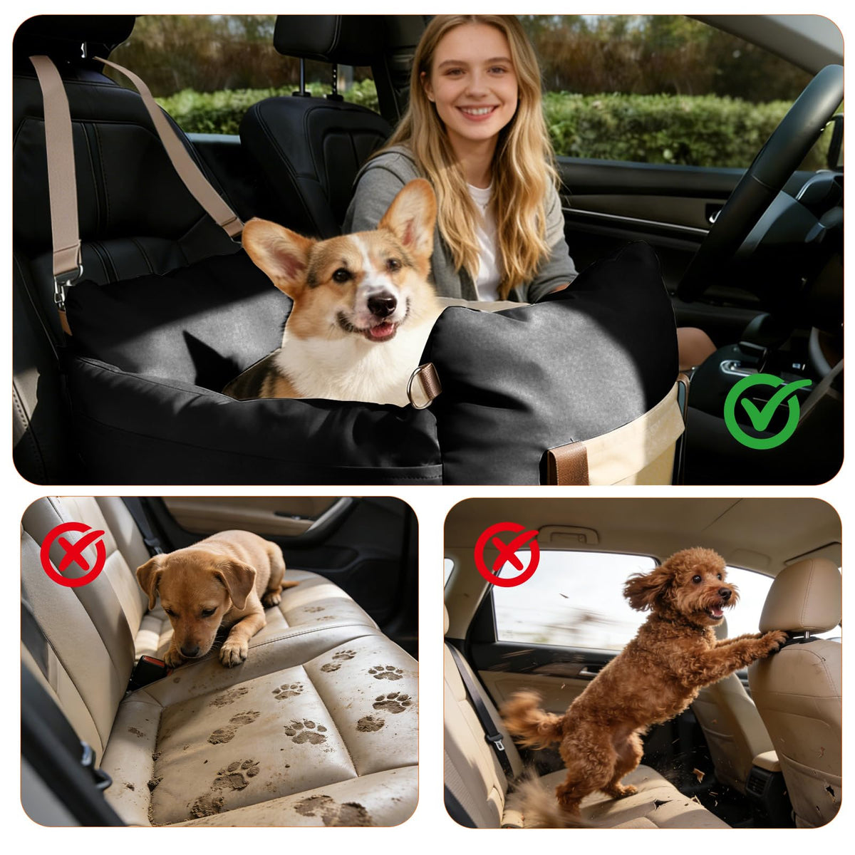 Dog Car Seat for Small Dogs Under 25 lbs S522