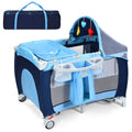 4-in-1 Portable Baby Playard with Bassinet and Changing Table A39028