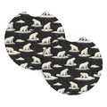 White Bear Print Car Cup Coasters Set of 2 Z235266