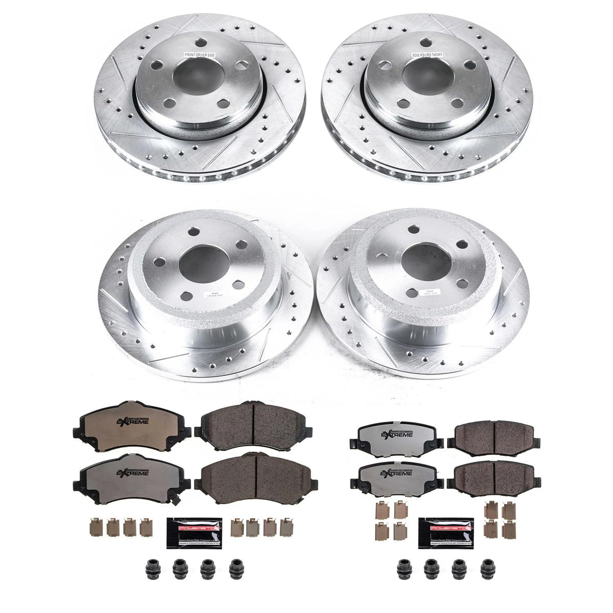 Front & Rear Brake Pad & Rotor Kit O2964