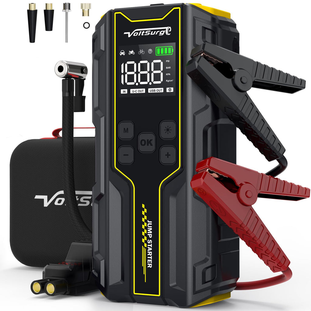 6000A Peak 12V Jump Starter with Air Compressor X677