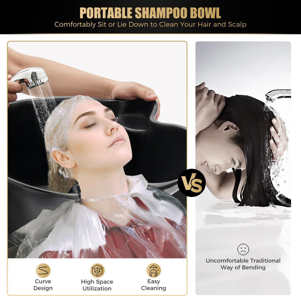 Portable Shampoo Bowl with Electric Pump and Sprayer I312660