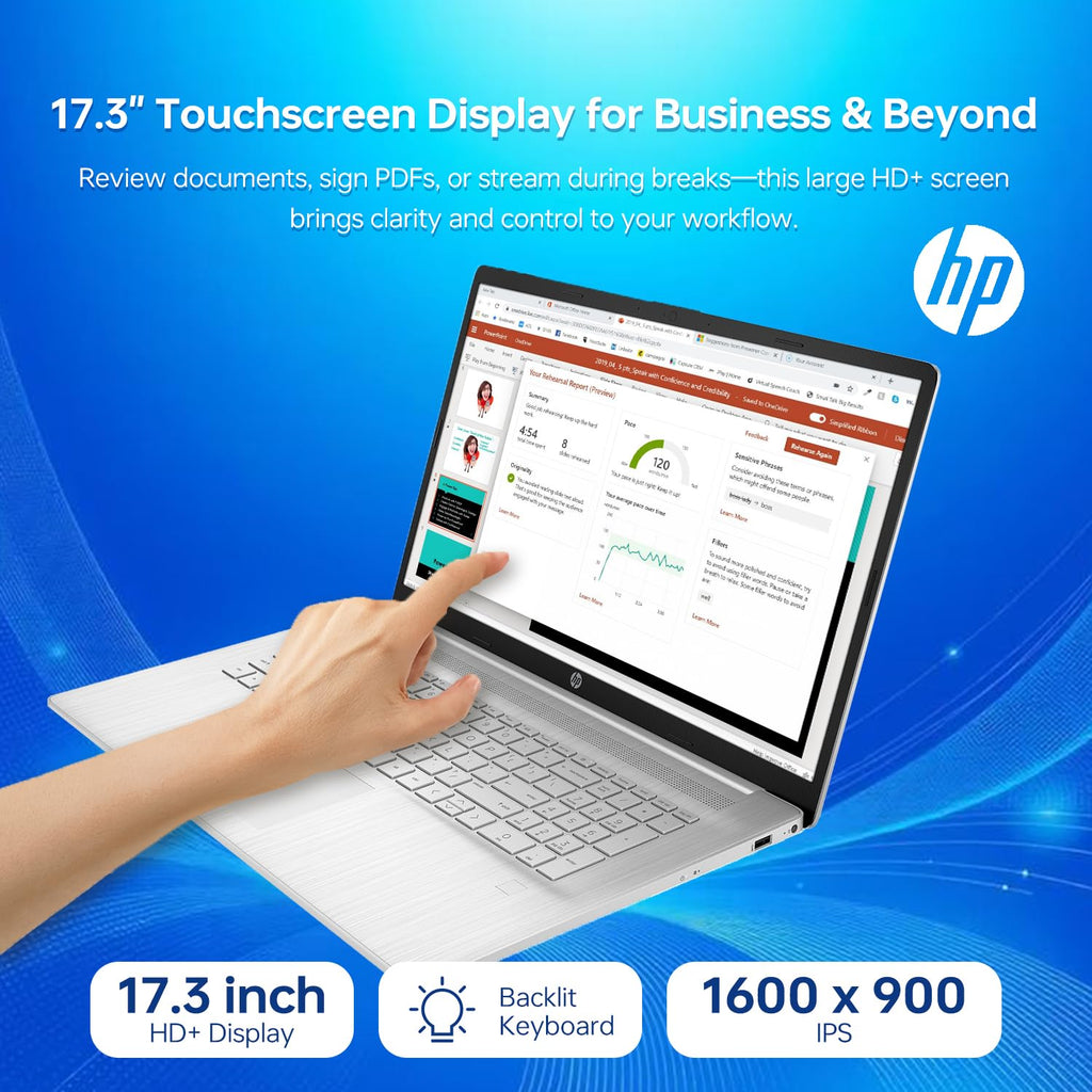 17.3" HD+ Touchscreen Laptop, 12th Gen Intel Core i7, 64GB RAM, 2TB SSD, Silver M66883