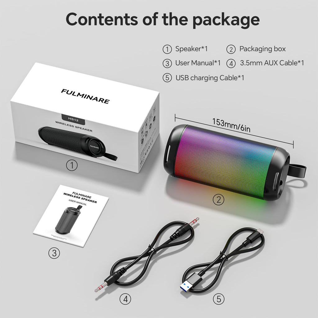 Bluetooth Speaker Wireless 26W Portable IPX5 Waterproof Black M5232