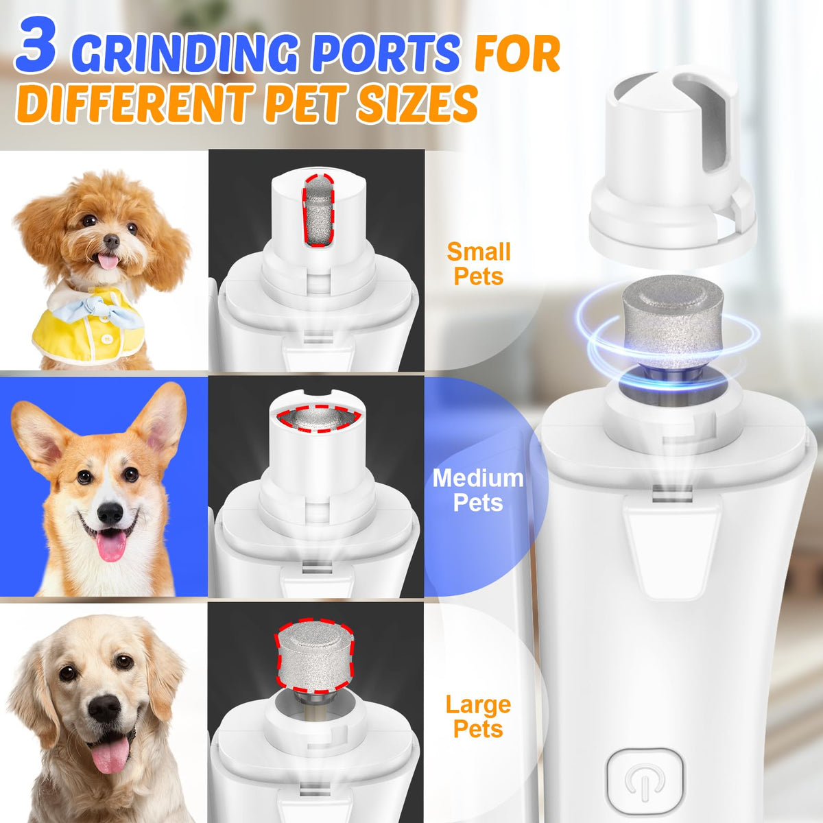 2-in-1 Dog Cat Nail Clippers and Grinder with Light G393