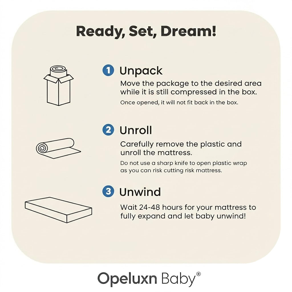 2-Sided Mini Crib Mattress 38"x24"x4" G4551