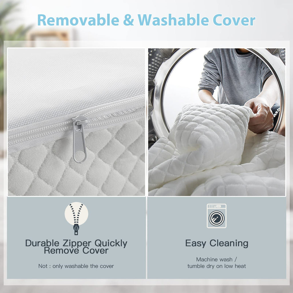 3" Waterproof Memory Foam Pack and Play Mattress White E18466