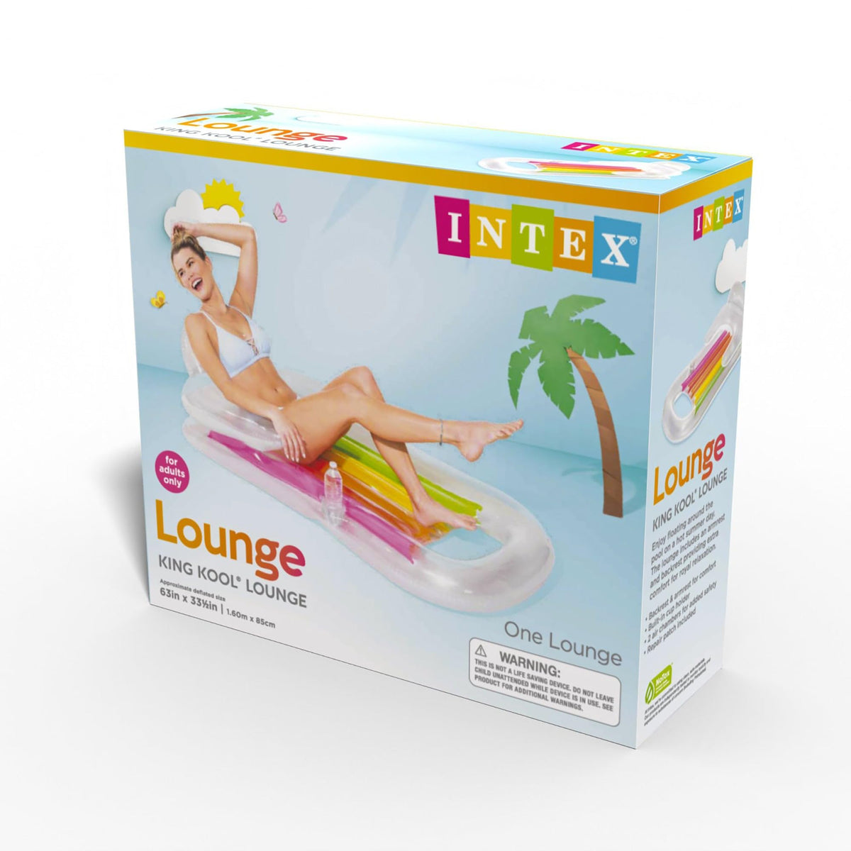 Inflatable Lounge Blue & Pearlescent Silver 2 Pack V927
