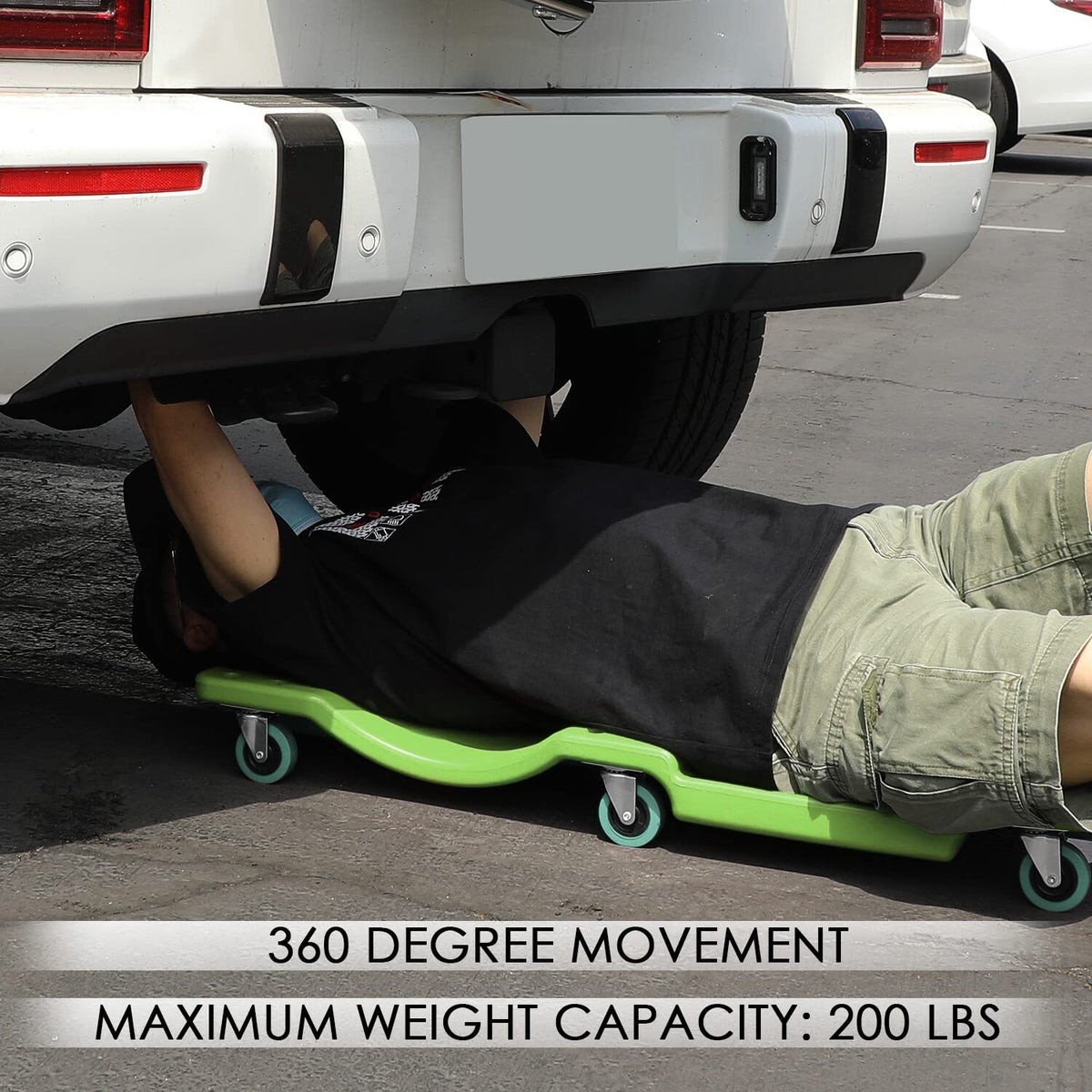 40 Inch Rolling Garage Creeper with Padded Headrest H527