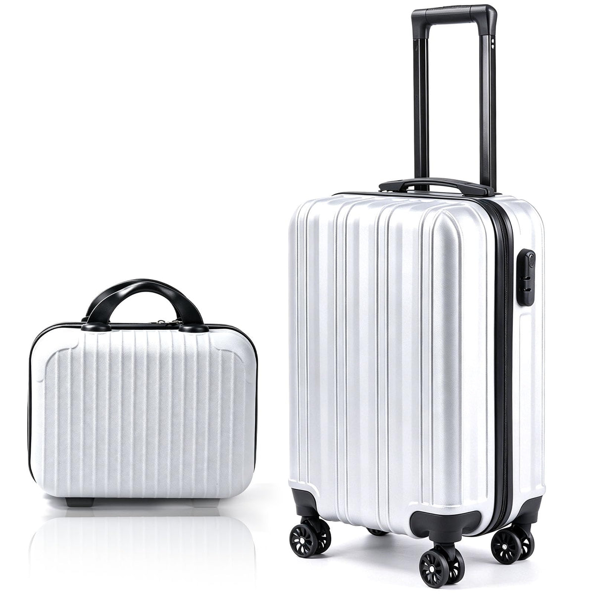 20 Inch Hardside Spinner Suitcase with Makeup Case and Coded Lock G4784