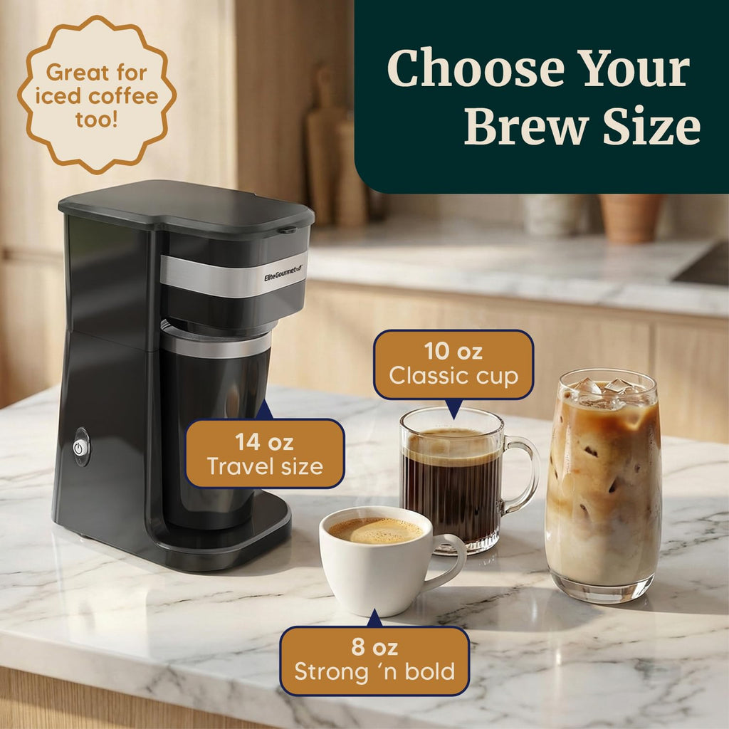 Black Single-Serve Compact Coffee Maker W594