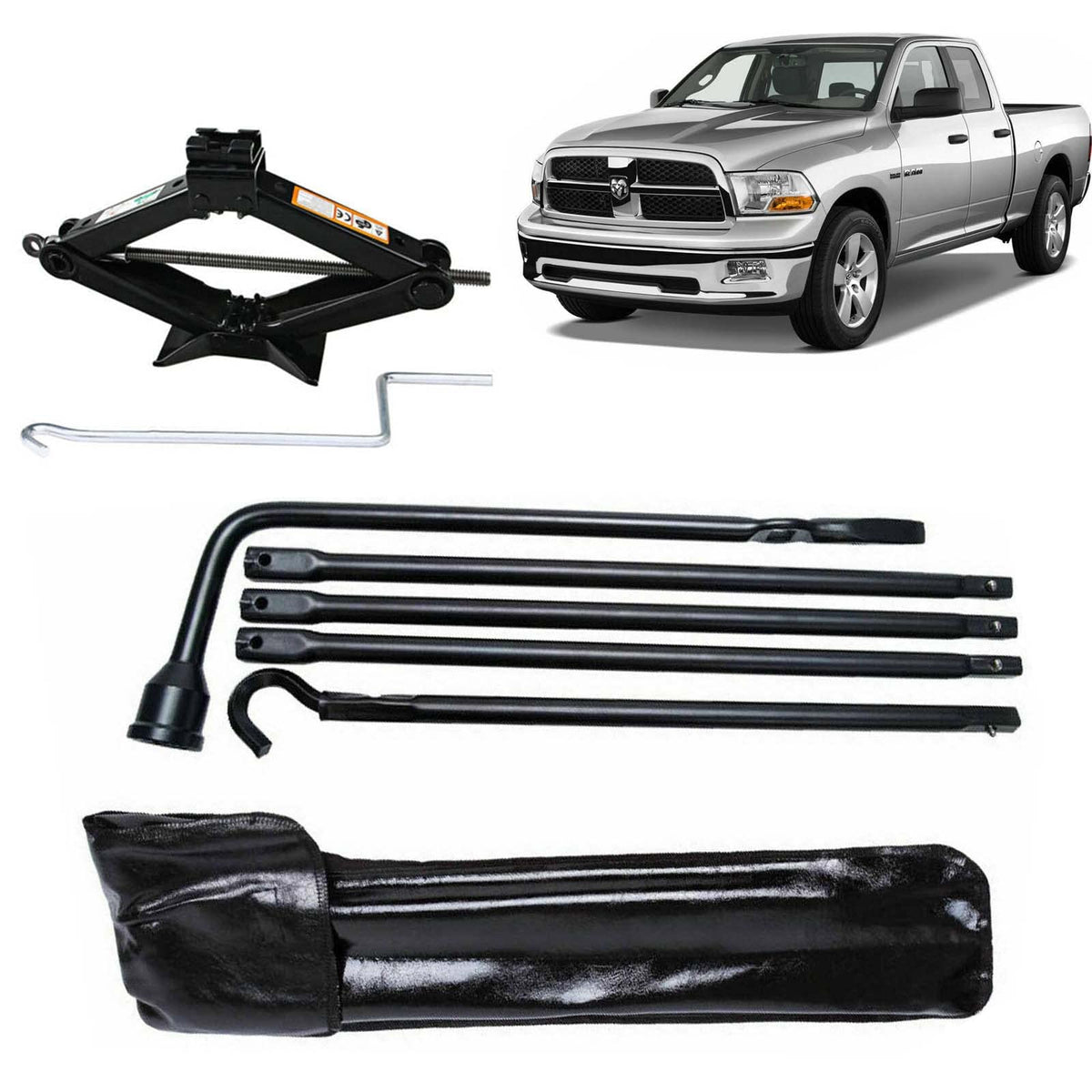 Spare Tire Lug Wrench Tool and 2 Ton Scissor Jack Y56336