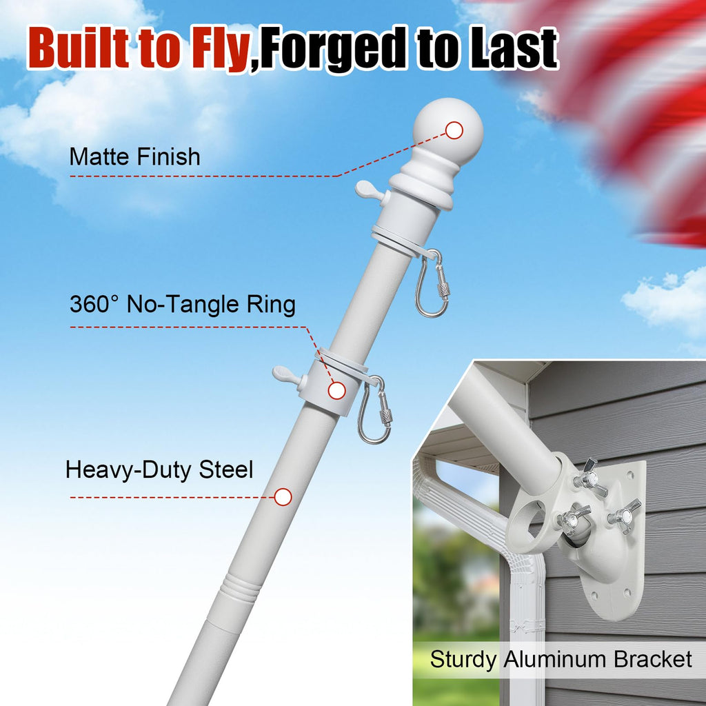 5ft Heavy Duty Stainless Steel Flag Pole A330