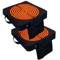 Black 2 Pack Heated Stadium Seat Cushions S607